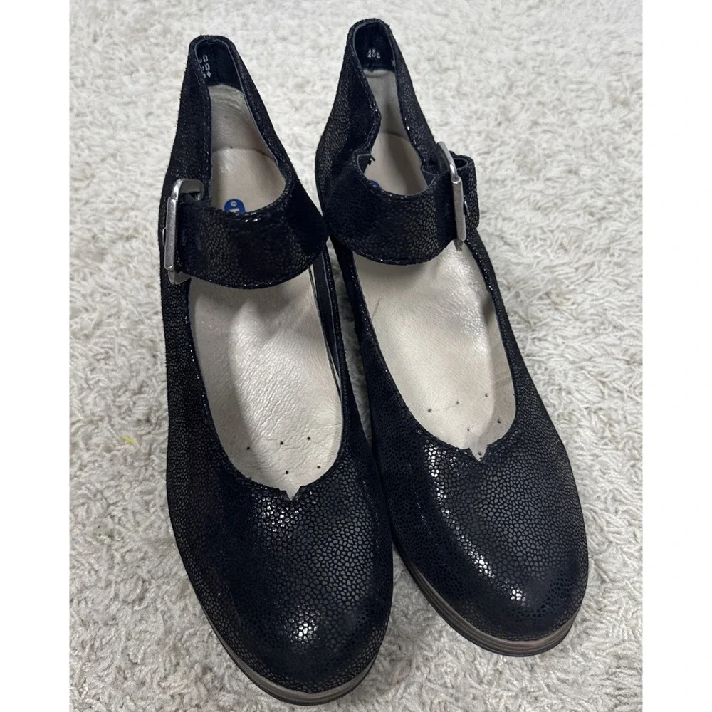 Wolky Aya Block Heel Mary Jane Buckle Pumps Shoes Women's EU 40 US 9.5 Comfort